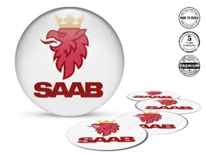 Saab Ruota Adesivi Stile Emblemi Cupola Alta Qualità